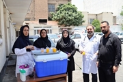 برپایی موکب حسینی به مناسبت ایام محرم در بیمارستان مادر و کودک شوشتری